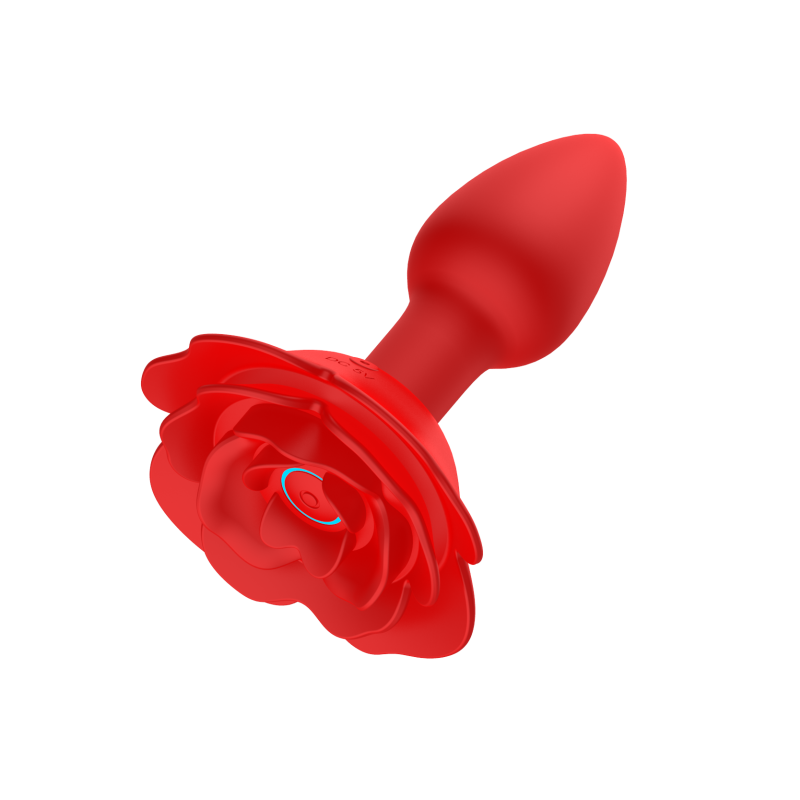 Анальный стимулятор с вибрацией в форме розы SW2033