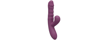 Силиконовый вибратор с эффектом фрикций Purple SW3028