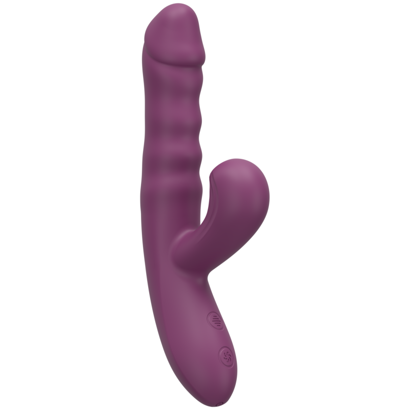 Силиконовый вибратор с эффектом фрикций Purple SW3028