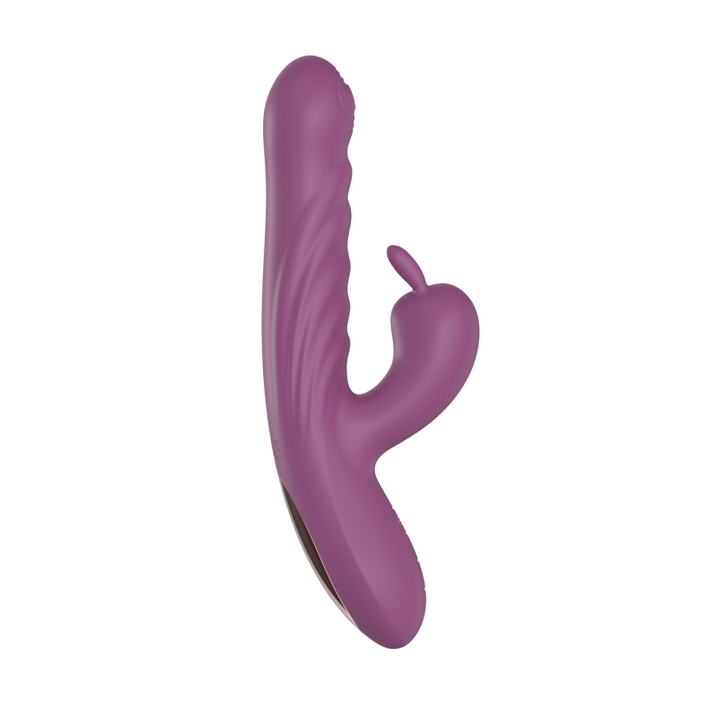 Силиконовый вибратор с эффектом фрикций Purple SW3027P