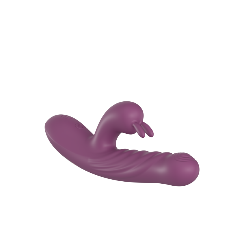 Силиконовый вибратор с эффектом фрикций Purple SW3027P